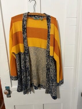 Maple Anthropologie Shawl Floral Knit Cardigan Sweater Women's